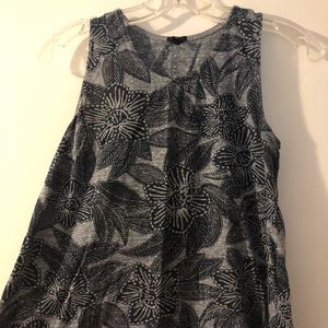 J Crew Navy/Gray Floral Tank size XS